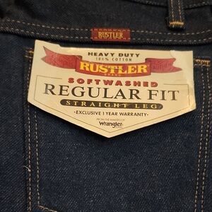 Rustler Blue Straight Leg Soft Washed Size 14 Husky Jeans Boys